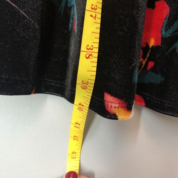 NEW -VELVET WOMEN DRESS Boutique+ Floral Velvet Choker Flare Hem - Picture 10 of 11